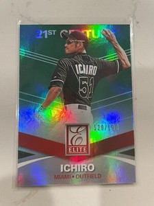 Ichiro 2015 Panini Elite 21st Century Green Parallel  #d /199 Mariners Marlins