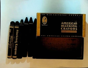 American Marking Crayons Old Faithful Product in Box #5000 1920s - Picture 1 of 1