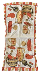 Toalla de té de lino Fallani Cohn de colección tema de cocina fruta maíz bellotas jarra cheques - Imagen 1 de 4