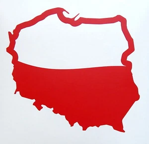 Polish Map Flag Vinyl Decal Sticker for window,car,truck,laptop,etc. - Picture 1 of 1