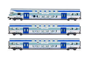 Modellino treno modellismo ferroviario  Lima  FS TRENITALIA 1 LOCOMOTIVA + 2 ... - Foto 1 di 1