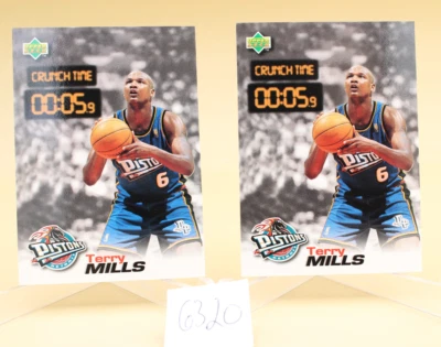 Two 1997 Upper Deck #CT30 Terry Mills  Detroit Pistons NM+ - Image 1 of 2
