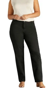 Lee Women's Plus Size Relaxed Fit All Day Straight Leg Pant Black Sz 28W - Picture 1 of 15