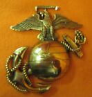 Marine Semper Fidelis All Metal Wall Shadow Box Mount Gold Color Military Vet