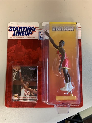 1994 Starting Lineup Hakeem Olajuwon HOF Houston Rockets SLU Kenner NBA Box 4 Cover