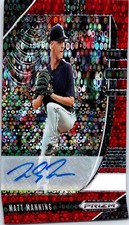 2020 Panini Prizm Draft Picks Red Donut Circle /99 Matt Manning #PDP144 Auto P28