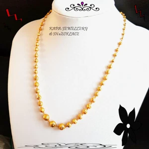 Echt aussehende 22 Karat vergoldet Kette - Halskette Partykleidung Kapa Indianerschmuck - Bild 1 von 5