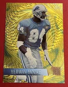 1995 Fleer Metal Gold Blaster Herman Moore Detroit Lions #12 Football Card - Picture 1 of 3