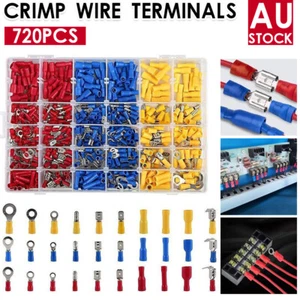 720x Assorted Insulated Electrical Wire Crimp Terminal Port Connector Kit - Picture 1 of 12