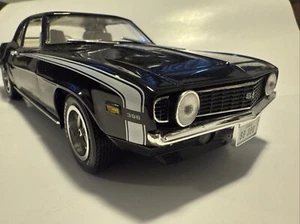 1/18 ERTL AMERICAN MUSCLE BLACK 1969 CHEVY CAMARO SS396 - Picture 1 of 9