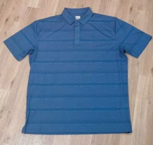 Callaway Poloshirt Herren XL OptiDri Golf blau Performance Stretch gestreift Kragen - Bild 1 von 12