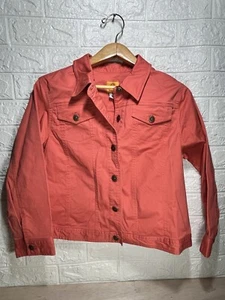 Ruby Rd Solid Pink Lightweight Jacket Womens Size 10 Chest Pockets - Picture 1 of 2