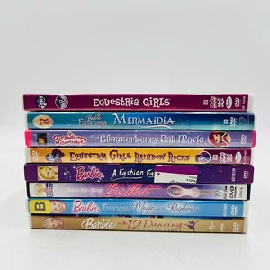 Lot of 8 Barbie, My little pony, Strawberry Shortcake DVD Lot - Picture 1 of 20
