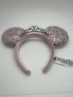 US Disney Parks Sequin Tiara Crown Minnie Mouse Ears Headband Bow 2022 -  R15T