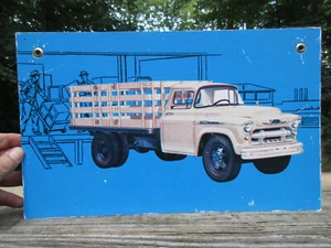 1955 Chevy Chevrolet 4000 6000 8000 LKW Händler Display Werbung 15,5" x9,5" - Bild 1 von 6