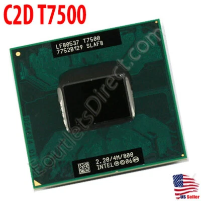 Procesador móvil Intel Core 2 Duo T7500 CPU 2,2 GHz/4 M/800 MHz Socket P Foto 1 de 2