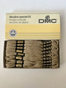 DMC EmbroideryFloss ~ Color # 612 Light Drab Brown ~ Box Of 24 New - Picture 1 of 5