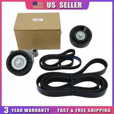 4x Serpentine Belt Drive Component Kit for Chevrolet Silverado 1500 V8 2009-2013 Foto 1 de 4