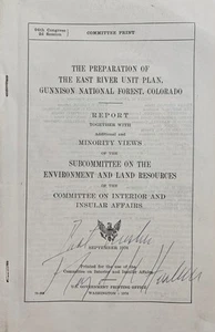 September 1976 Congress Committee Print - Signed By Senator Floyd Haskell - Picture 1 of 5