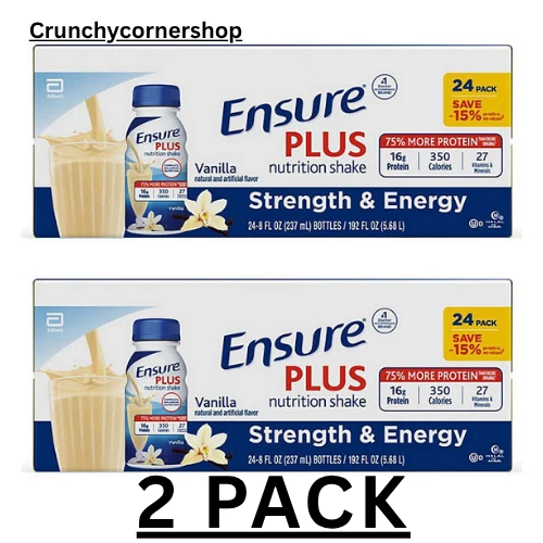 48 PACK - Ensure Plus Nutrition Meal Replacement Shake Vanilla 8 Fl. Oz