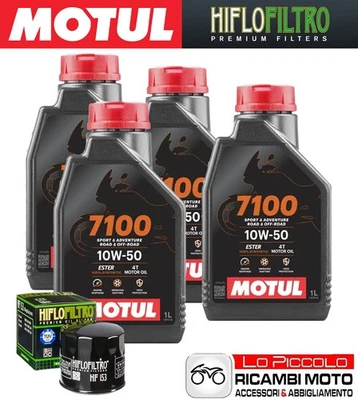Kit Tagliando 4 OLIO [MOTUL] 7100 10w50 + FILTRO Ducati SCRAMBLER 800 2024 2025 - Imagem 1 de 4
