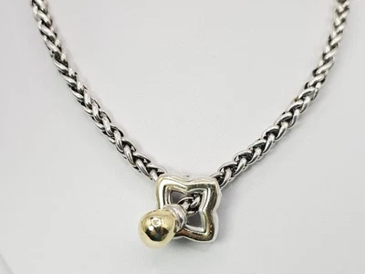 Cadena de trigo Lariat de dos tonos David Yurman de 18" (ML1081273) Foto 1 de 4