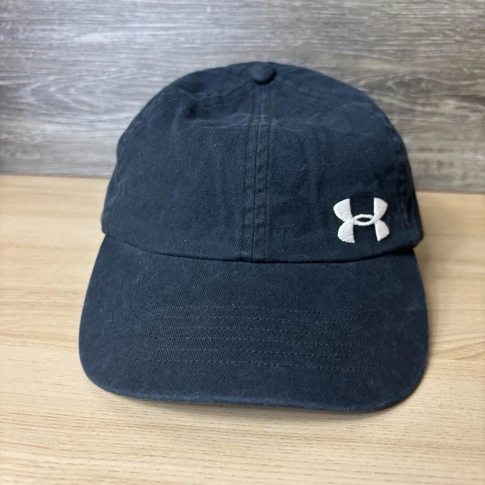 Gorra Under Armour con correa trasera negra para mujer correr correr gimnasio atlético Foto 1 de 4