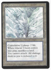 ►Magic-Style◄ MTG - Glacial Chasm - English Ice Age Off-Centered MISPRINT - EX - Picture 1 of 2