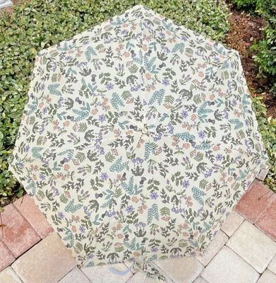 TOTES GUARDA-CHUVA FEMININO EMPURRAR ABRIR FECHAR FLORES 43 POLEGADAS COBERTURA NOVO COM ETIQUETAS - Imagem 1 de 3