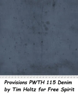 Provisions Tonal Cotton Quilt fabric Tim Holtz Free Spirit PWTH 115 Denim 1-3/4y - Picture 1 of 12