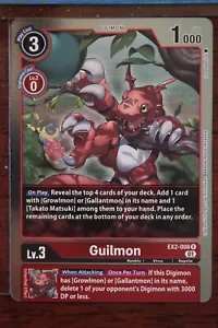 Juego de Cartas Digimon CCG: "Guilmon" (Lámina) EX2-008 R - Imagen 1 de 1