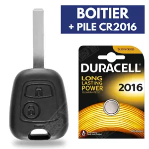 Coque / Boitier de Télécommande clé pour Plip Citroen C1 C2 C3 ✚ Pile CR2016 - Picture 1 of 4