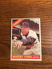 1966 TOPPS BASEBALL CARD #160 WHITEY FORD EXMT SMALL PEN MARK ON BACK!!!!!!!!!