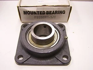 Hub City FB250 X 1-5/8 4-Bolt Flange Bearing Unit 1-5/8" Bore New - Picture 1 of 3