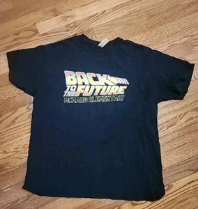 RETRO BACK TO THE FUTURE BLACK MOVIE T-SHIRT SIZE Large Mcharg Elementary  - Picture 1 of 3