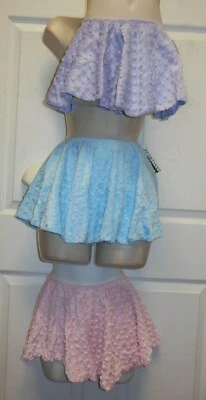 Falda CHENILLE Baile Patín SUPERSUAVE Cálida NIÑAS círculo pullup Lt Azul o Lila Foto 1 de 4