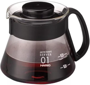Servidor de café Hario V60 360 ml gama de vidrio - negro (caja abierta) - Imagen 1 de 3