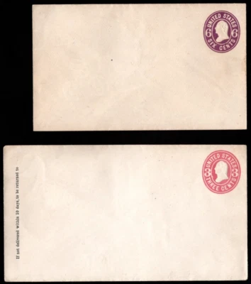 SC# U58 & U64, Washington 3c and 6c, flaps open - Image 1 of 2