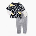 Tea Collection Baby Boy's Outfit 3-6m Rush Hour Layered Sleeve Taxi Traffic Cars