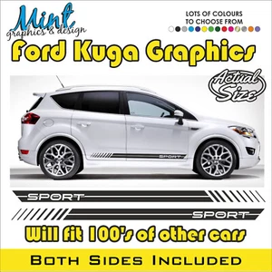 Calcomanías FORD KUGA ST Zetec rayas RS 5 puertas pegatinas gráficos GRATIS P&P 013 - Imagen 1 de 4