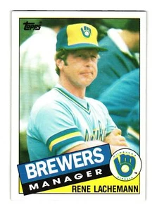 1985 Topps #628 Rene Lachemann Milwaukee Brewers - Picture 1 of 2