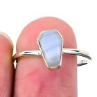 Blue Lace Agate Ring Gemstone 925 Solid Sterling Silver Jewelry Size 85