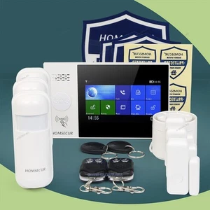 HOMSECUR Wireless WIFI 4G SMS Autodial Burglar Alarm System Touch Screen - Picture 1 of 10