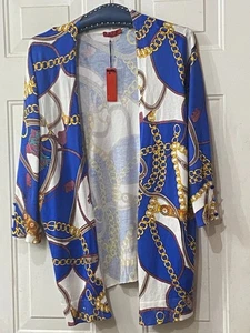 Neu mit Etikett rot Damen Gr. XL offene Strickjacke Pullover 3/4-Arm Reitsport mehrfarbig - Bild 1 von 14