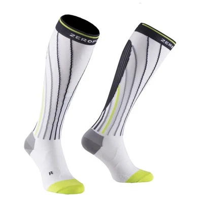 ZEROPOINT PRO RACING COMPRESSION SOCKS WHITE AND YELLOW - SAVE 60% - Image 1 of 4