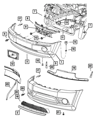 Aplique de fascia Mopar genuino 5159127AA Foto 1 de 4