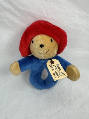 Eden Peluche Oso Paddington Sonajero Grabber Sombrero Rojo 7” Juguete para Bebé ¡Con Etiqueta Original! Foto 1 de 4