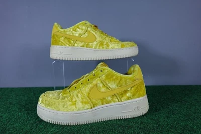 Nike Air Force 1 Zapatos Juveniles Talla 6Y Amarillo Terciopelo Bajo GS 840943-700 Tenis Foto 1 de 4