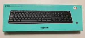 Logitech K270 Funk-Tastatur – QWERTZ – kabellos – USB – Schwarz – Neu & OVP - Afbeelding 1 van 2