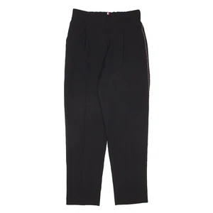 TOMMY HILFIGER Pleated Trousers Black Regular Mom Womens W25 L26 - Picture 1 of 6